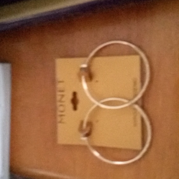 Monet Gold Tone Hoop Earrings - Picture 1 of 2